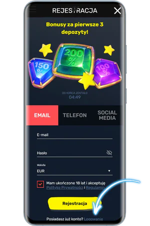 Kliknij przycisk Slottyway Casino login