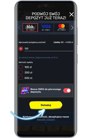 Pierwszy depozyt w Slottyway Casino